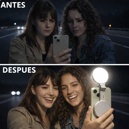Soporte Magnético para móvil 3 en 1 con Luz LED y Espejo